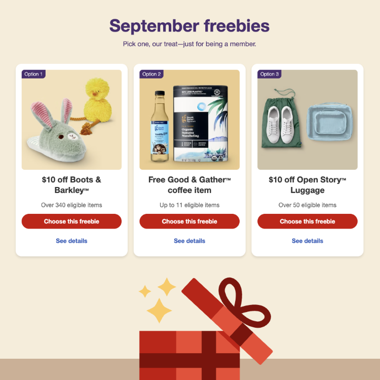 Target Circle 360 Freebies